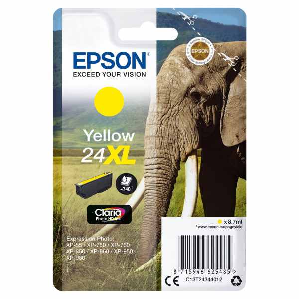 Epson 24XL Jaune Eléphant Cartouche authentique au meilleur prix