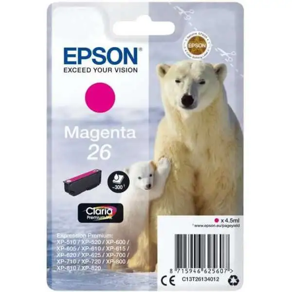 Epson 26 Magenta Ours polaire Cartouche authentique au meilleur prix