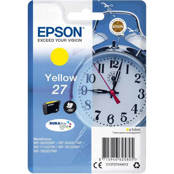 Epson 27 Jaune Réveil Cartouche authentique au meilleur prix