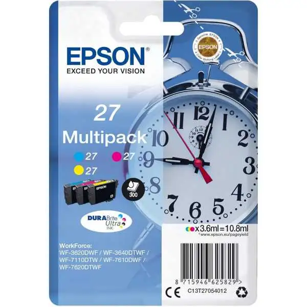 Epson 27 Couleur Réveil Pack de cartouches authentiques au meilleur prix