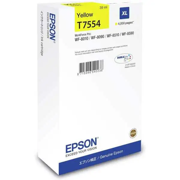 Epson T7554XL Jaune Cartouche authentique au meilleur prix