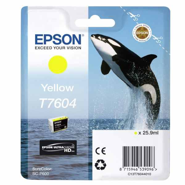 Epson T7604 Jaune Orque Cartouche authentique au meilleur prix