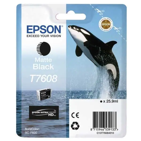 Epson T7608 Noir mat Orque Cartouche authentique au meilleur prix