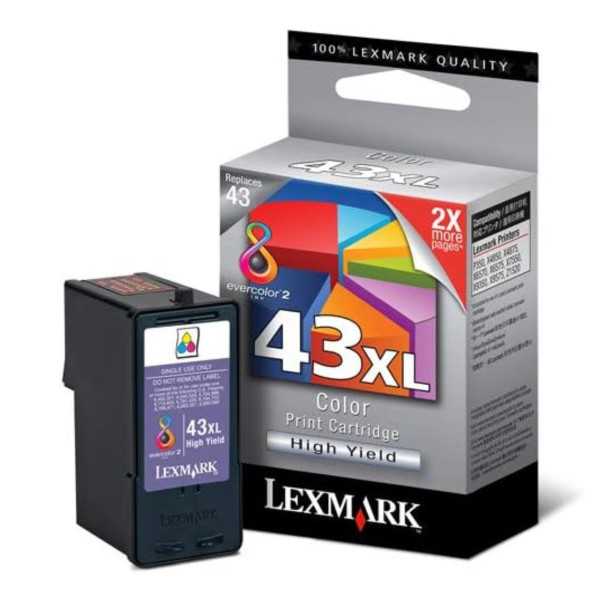 Lexmark 43XL Couleur Cartouche authentique au meilleur prix