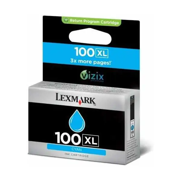 Lexmark 100XL Cyan Cartouche authentique au meilleur prix