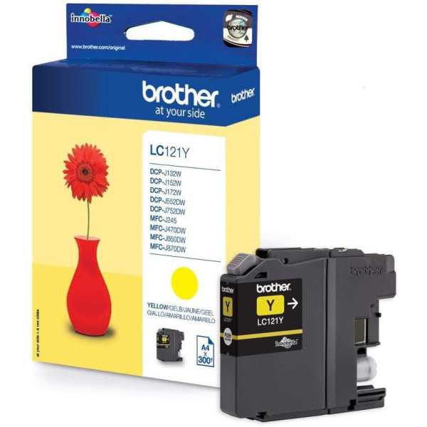 Brother LC121Y Jaune Cartouche authentique au meilleur prix