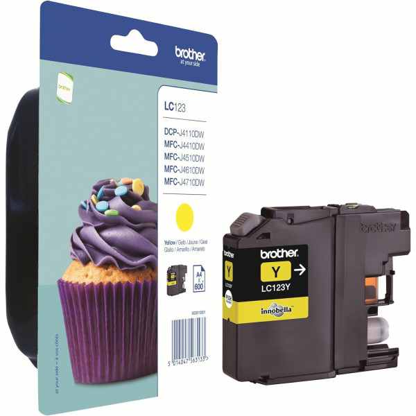 Brother LC123Y Jaune Cartouche authentique au meilleur prix