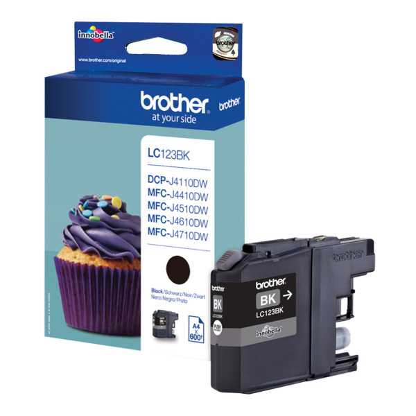 Brother LC123BK Noir Cartouche authentique au meilleur prix