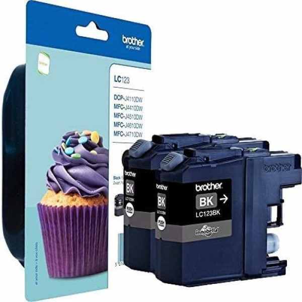 Brother LC123BK Noir Pack de cartouches authentiques au meilleur prix