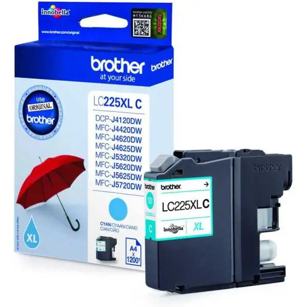 Brother LC225XL-C Cyan Cartouche authentique au meilleur prix