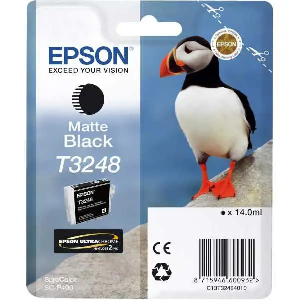 EPSON T3248 Noir mat Macareux Cartouche authentique au meilleur prix