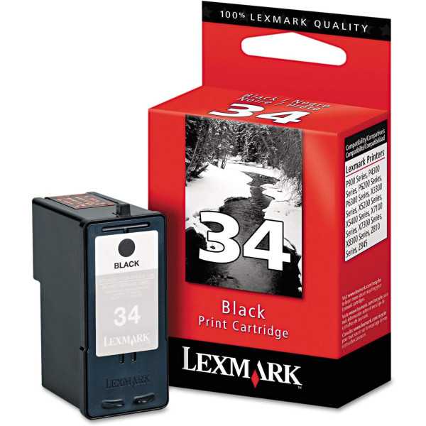 Lexmark 34 Noir Cartouche authentique au meilleur prix