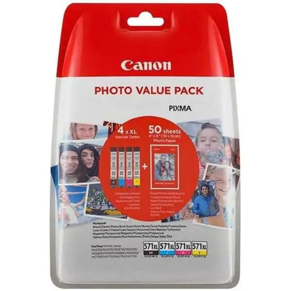 Canon CLI-571XL Noir couleur Pack de cartouches authentiques au meilleur prix