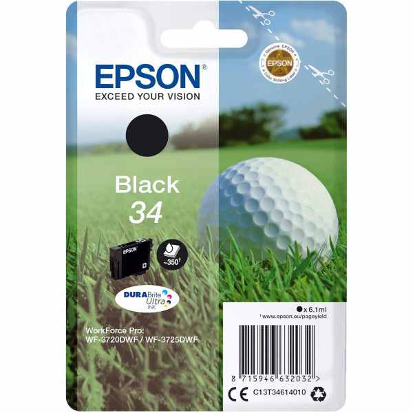 Epson 34 Noir Balle de golf Cartouche authentique au meilleur prix