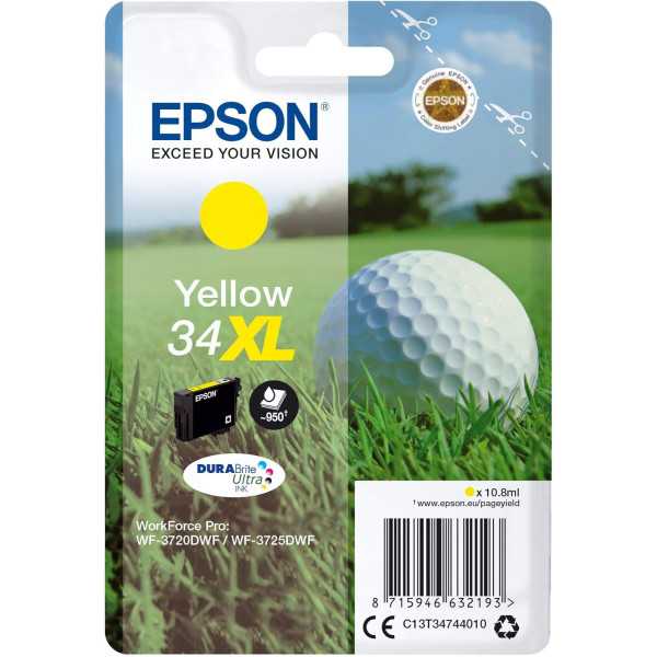 Epson 34XL Jaune Balle de golf Cartouche authentique au meilleur prix