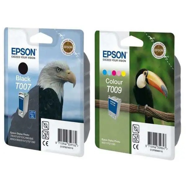 Epson T007/T009 Noir Couleur Pack de cartouches authentiques au meilleur prix