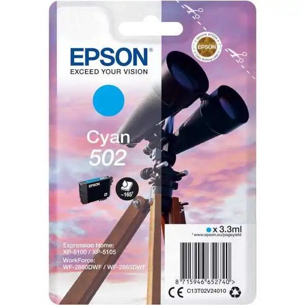 Epson 502 Cyan Jumelles Cartouche authentique au meilleur prix