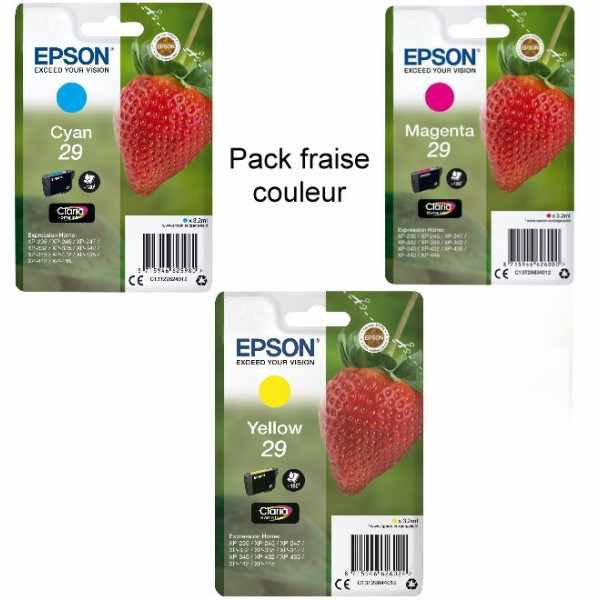 Epson 29 Couleur Fraise Pack de cartouches authentiques au meilleur prix