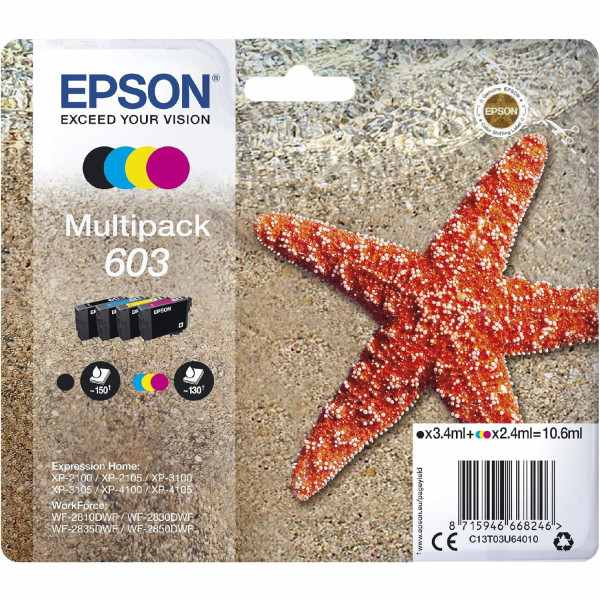 Epson 603 Noir couleur Etoile de Mer Pack de cartouches authentiques au meilleur prix