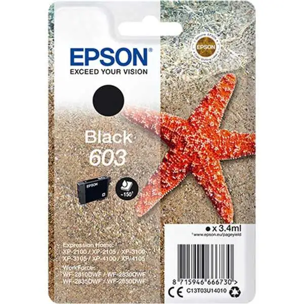 Epson 603 Noir Etoile de Mer Cartouche authentique au meilleur prix