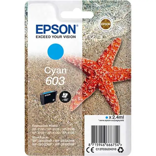 Epson 603 Cyan Etoile de Mer Cartouche authentique au meilleur prix