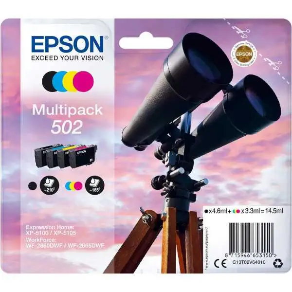 Epson 502 Noir couleur Jumelles Pack de cartouches authentiques au meilleur prix