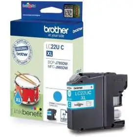 Brother LC22U C XL Cyan Cartouche authentique au meilleur prix