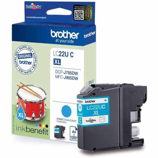 Brother LC22U C XL Cyan Cartouche authentique au meilleur prix