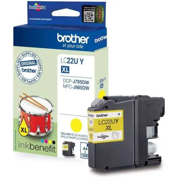 Brother LC22UY XL Jaune Cartouche authentique au meilleur prix