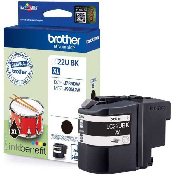 Brother LC22UBK XL Noir Cartouche authentique au meilleur prix