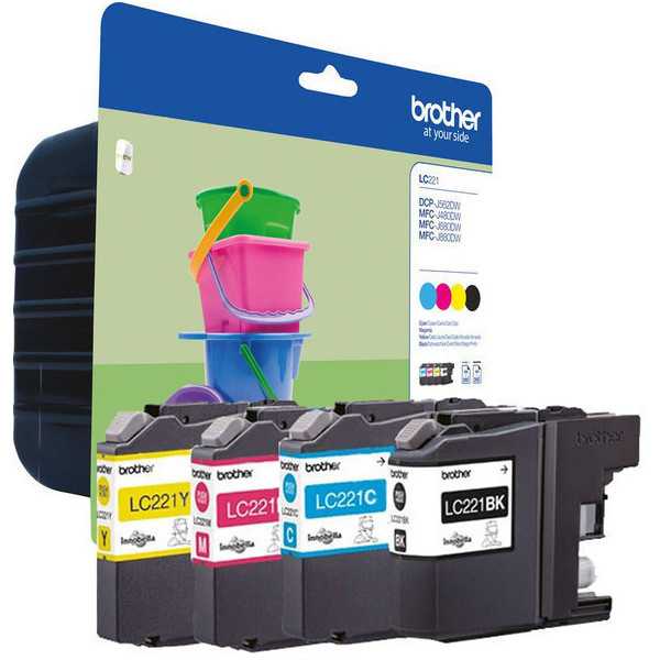 Brother LC221 Noir couleur Pack de cartouches authentiques au meilleur prix