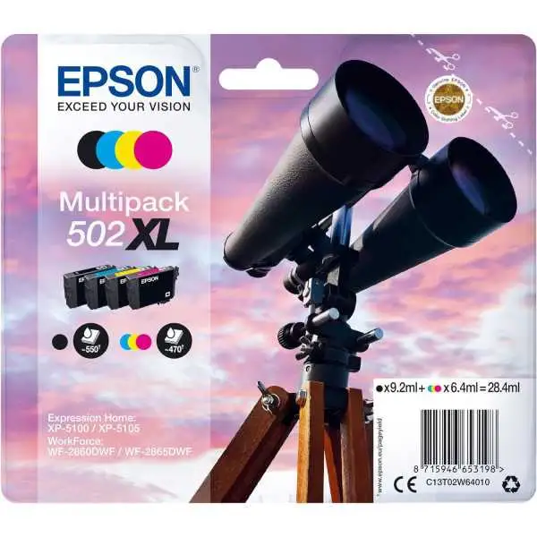 Epson 502XL Noir couleur Jumelles Pack de cartouches authentiques au meilleur prix