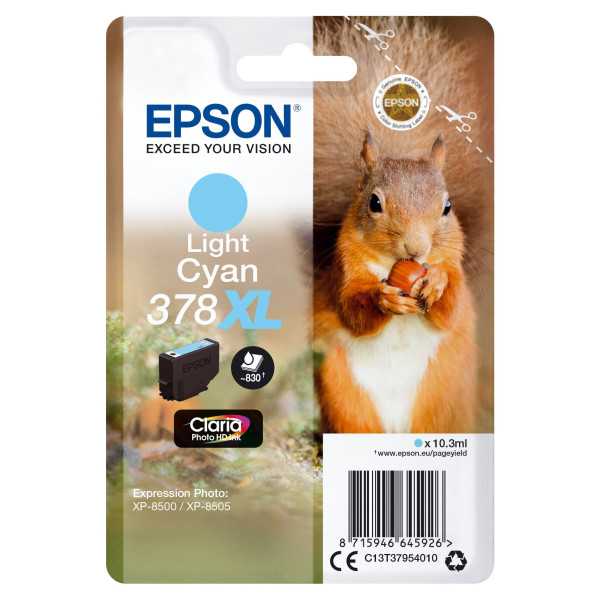 Epson 378XL Cyan clair Ecureuil Cartouche authentique au meilleur prix