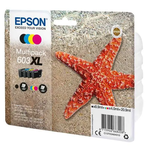 Epson 603XL Noir couleur Etoile de Mer Pack de cartouches authentiques au meilleur prix