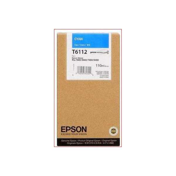 Epson T6112 Cyan Cartouche d'encre d'origine