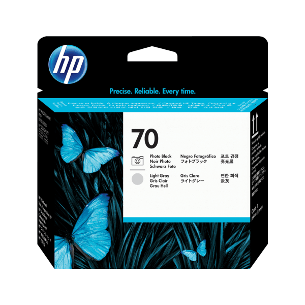 HP 70 Photo noir gris clair Tête d'impression d'origine - C9407A