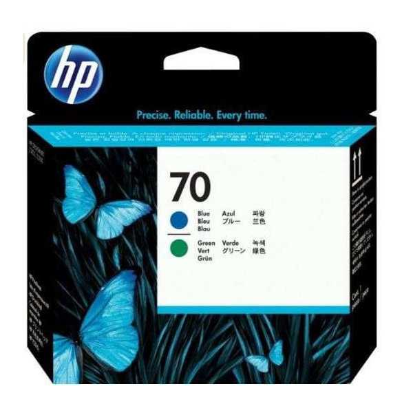 HP 70 Bleu vert Tête d'impression d'origine