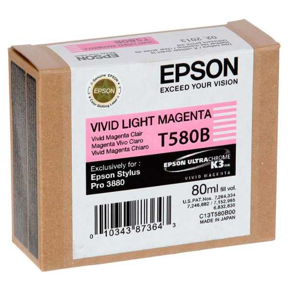 EPSON T580B Magenta vif clair Cartouche d'encre d'origine