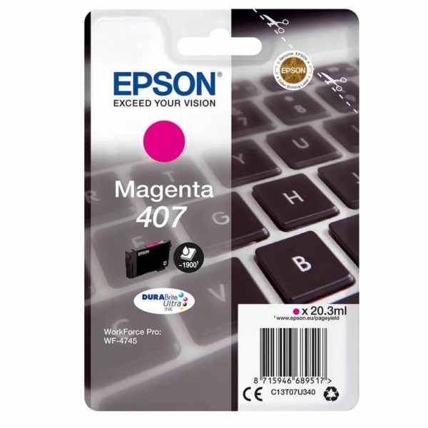 Epson 407 Magenta Clavier Cartouche authentique au meilleur prix
